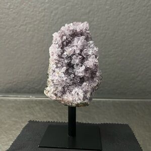 Natural Purple Amethyst Geode Cluster With Stand